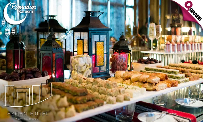 Iftar Buffet or Suhoor Set Menu in Ezdan Hotel West Bay Towers!
